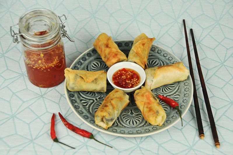 Vietnamesische Frühlingsrollen mit süß-scharfer Chilisauce, www.wo-der-pfeffer-waechst.de