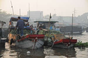 Vietnam, Mekong-Delta, Cai Rang, schwimmende Märkte, Can Tho, Reiseberichte, floating market, www.wo-der-pfeffer-waechst.de
