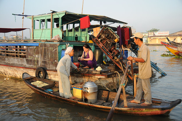 Vietnam, Mekong-Delta, Cai Rang, schwimmende Märkte, floating market, Can Tho, www.wo-der-pfeffer-waechst.de