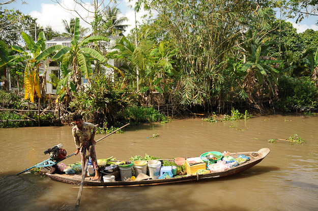 Vietnam, Mekong-Delta, schwimmende Märkte, floating market, Can Tho, Kanäle, www.wo-der-pfeffer-waechst.de