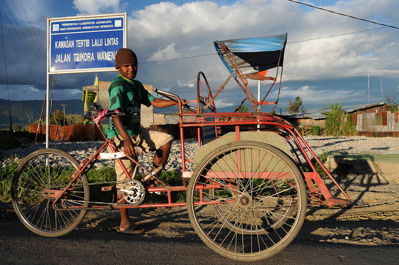 Indonesien, West-Papua, Baliem-Tal, valley, Wamena, Becak, Fahrradrikscha, Reisebericht, www.wo-der-pfeffer-waechst.de