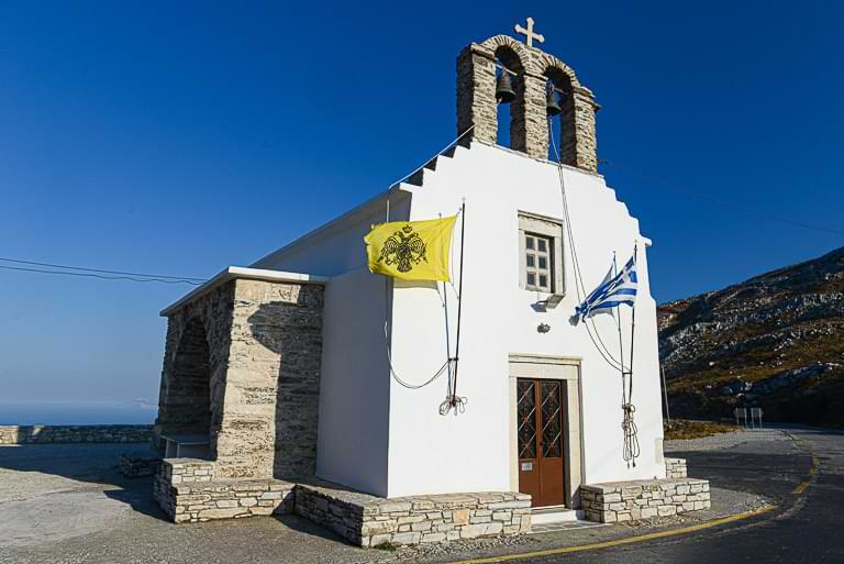 Kleine Kapelle am Aussichtspunkt Stavros Keramotis
