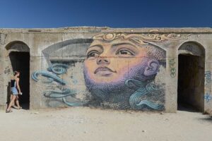Streetart, Alyko-Hotelruine, Lost Place, Naxos