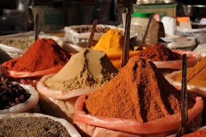 Anjuna-Flohmarkt, fleamarket, Gewürze, spices, Anjuna Beach, Goa, Strand, Strände, Indien, India, Reiseberichte, Südasien, Bilder, Fotos, www.wo-der-pfeffer-waechst.de