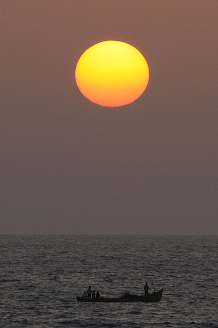 Sonnenuntergang, sunset, Anjuna Beach, Goa, Strand, Strände, Indien, India, Reiseberichte, Südasien, Bilder, Fotos, www.wo-der-pfeffer-waechst.de