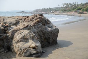 Vagator Beach, Ozran Beach, Little Vagator Beach, Goa, Strände, Shivas, Steingesicht, stone face, Indien, India, Reisen, Südasien, Bilder, Fotos, Reiseberichte, www.wo-der-pfeffer-waechst.de