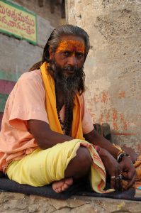 Sadhu, heiliger Mann, Varanasi, Indien, Ganges, Reisebericht, Foto: Heiko Meyer, Bilder, www.wo-der-pfeffer-waechst.de
