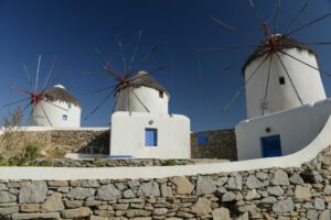 Mykonos, Mykonos-Stadt, Windmühlen, Kykladen, Griechenland, Inselhüpfen, Island-Hopping, griechische Inseln, Mittelmeer, Bilder, Fotos, Reiseberichte, www.wo-der-pfeffer-waechst.de