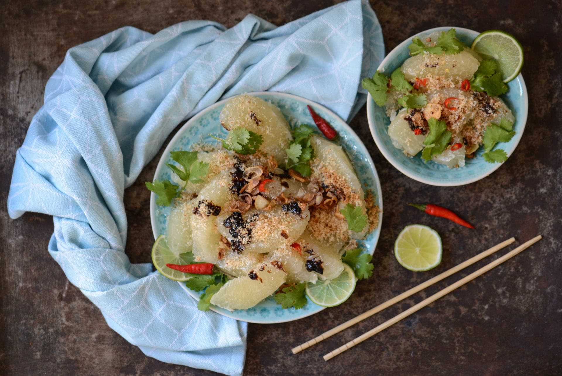 Veganes Rezept Aus Asien Thai Pomelo Salat Yum Som O Wo Der Pfeffer Wachst Reisen Und Speisen 
