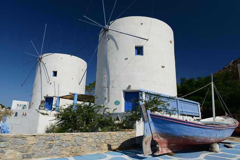 Leros, Windmills, Apartments, Panteli, Unterkunft, Resort, Zimmer, buchen, griechische Insel, Windmühle, Foto: Heiko Meyer