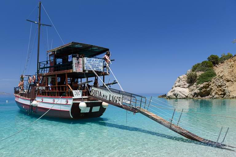 Apela Beach, Karpathos, Apella, Strand, Boot, Foto: Heiko Meyer