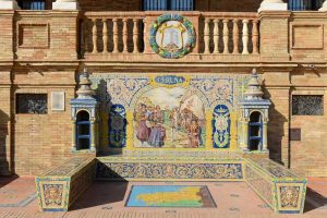 Plaza de España, Sevilla, Kachelornamente, Coruña, Andalusien, Reisebericht, Spanien, Reiseblog