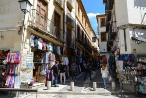 Albaicin, Gassen, Granada, Altstadt, arabisches Viertel, Shops