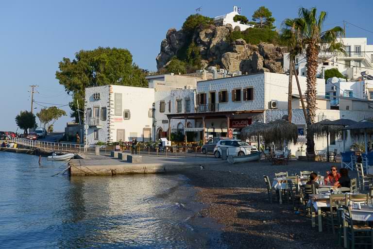 Patmos, Reisebericht, Skala, Kapelle, Felsen, Taverne, Strand, Griechenland
