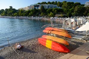 Rovinj, Stäende, Mulini Beach, Istrien, Kroatien, Strandurlaub, Reisebericht