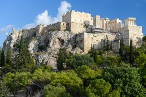 Akropolis, Athen, Blick vom Areopagus-Hügel