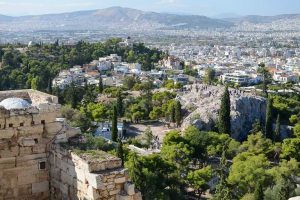 Areopagus-Hügel, Athen, Reisebericht, Blick von der Akropolis
