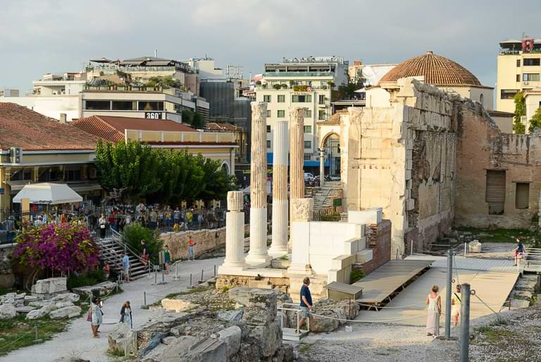 Hadriansbibliothek, Athen, Reisebericht, Monastiraki-Platz, Griechenland