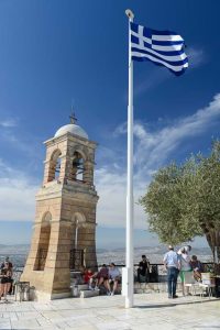 Lykabettus-Hügel, Glockenturm, Kirche, Griechische, Fahne, Athen, Reisebericht