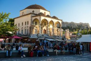Monastiraki-Platz, Athen, Tzisdarakis-Moschee, Reisebericht, Griechenland, Städtereise