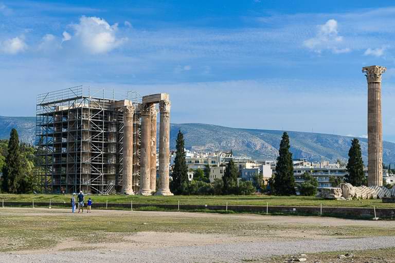 Olympieion, Tempel des Olympischen Zeus, Athen, Reisebericht, Marmorsäulen