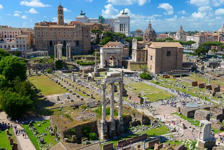 Forum Romanum, Rom, Reisebericht, Italien, Blick vom Palatin-Hügel