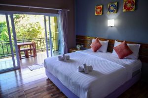 Greenery Resort, Koh Tao, Hotel, Guesthouse, Room, Balcony, Double bed, booking, reservation