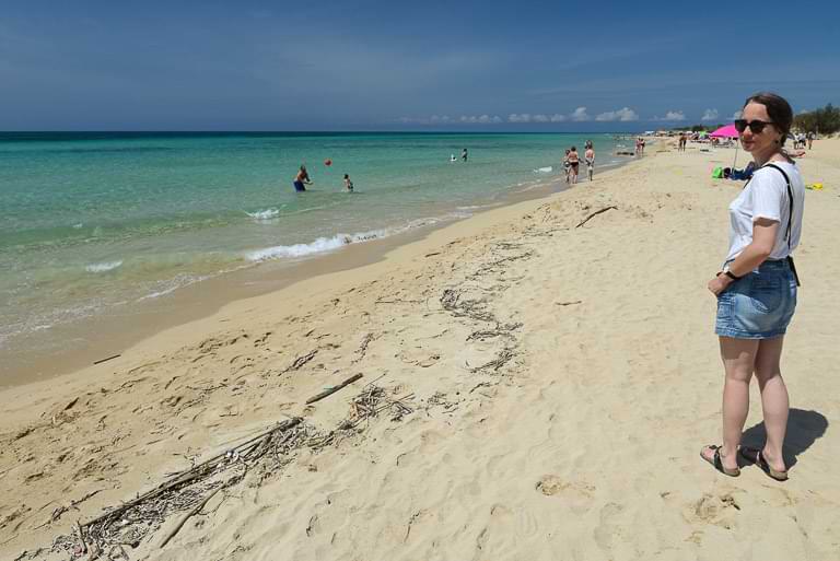 Strand Spiaggia di Pescoluse, Malediven des Salento, Reisebericht, Apulien, Italien