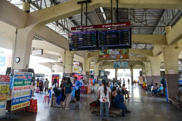 Kanchanaburi, Bus-Terminal, arrivals, departures