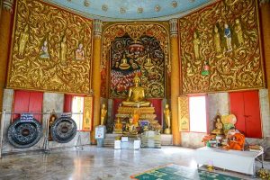 Kanchanaburi, Reisebericht, Wat Tham Sua, Tiger-Cave-Tempel, Buddha, Mönch, Thailand