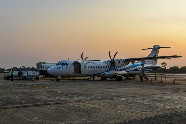 Flugzeug, Bangkok Airways, Flughafen, Lampang, Airport, Thailand, Anreise