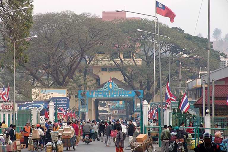 Mae Sai, Thailand, Myanmar, Grenzübergang, Tachilek