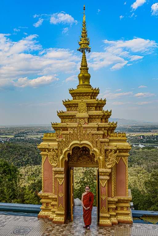 Viewpoint Mönch, Wat Doi Prachan Mae Tha, Lampang, Sehenswürdigkeiten, Tempel, Thailand