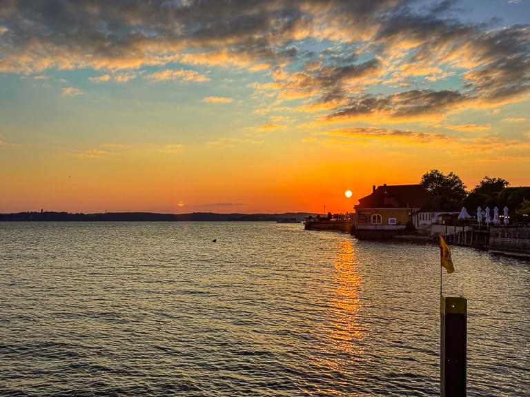 Sonnenuntergang in Meersburg am Bodensee