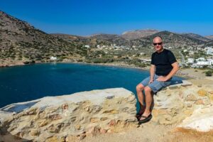 Topausblick von der Kapelle auf den Galissas Beach. Auch ich bin begeistert