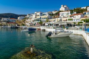 Batsi, Andros, Hafen, Kormoran