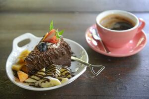 Schokoladenkuchen, Kaffee, Aoy‘s Little Farm & Bakery, Koh Chang