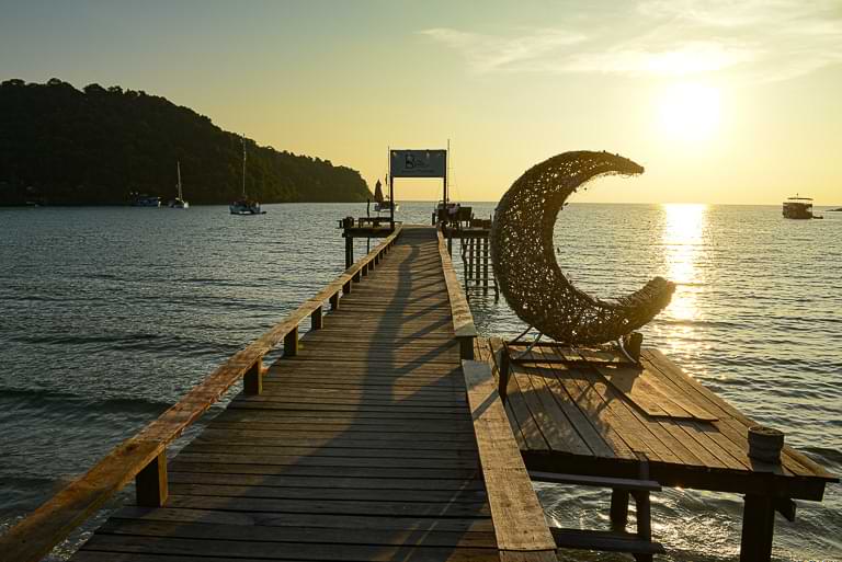 Bang Bao Beach, Holzsteg, sunset, Sonnenuntergang