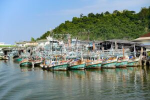 Fischerboote, Fischerdorf Pak Nam, Chumphon