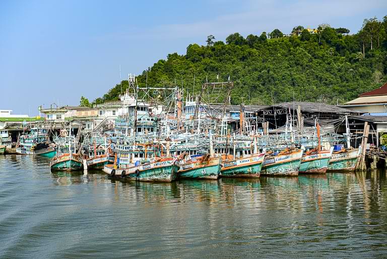 Fischerboote, Fischerdorf Pak Nam, Chumphon