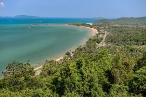 Pharadonphap Beach, Chumphon, Strände, gesehen vom Khao Matree View Point