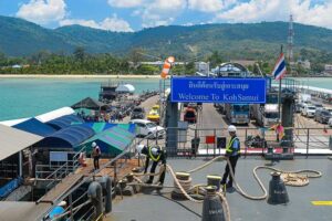 Ankunft auf Koh Samui, Welcome to Koh Samui, Fähre, Nathon-Pier