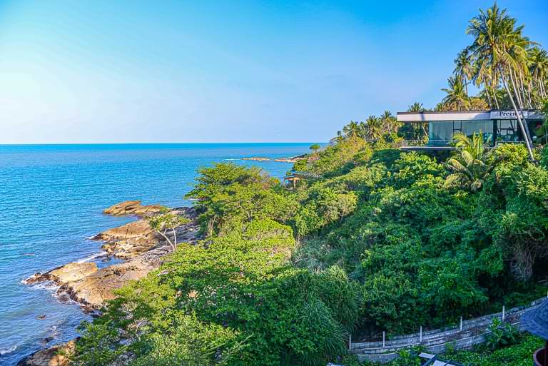Blick vom Khanom Beach Mountain Seafood & Beach Cafe