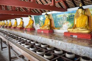 Buddhas, Wandmalereien, Wat Phra Mahathat Woramaha Viharn, Nakhon Si Thammarat, Tempel